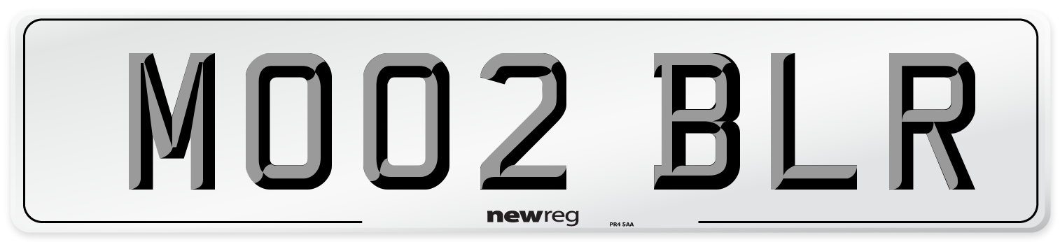 MO02 BLR Number Plate from New Reg